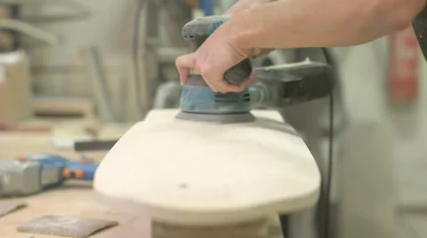 Making of Longboard Deck Stock Footage 58305214