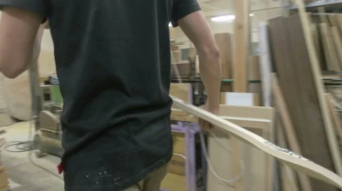 Making of Longboard Deck Stock Footage 58308051