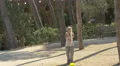 Making lots of big soap bubbles in Park Guell, Barcelona 4k or 4k+ Resolution