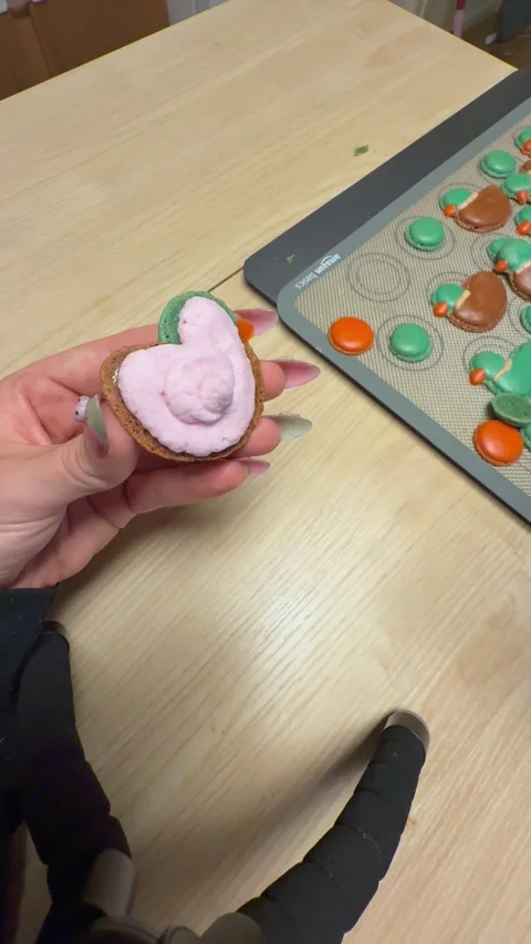 Making Macarons Is Harder Than Anticipated - 17 Jun 2026 Stock Footage 337973645