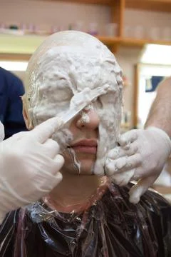 Making Mask of face Stock Photos