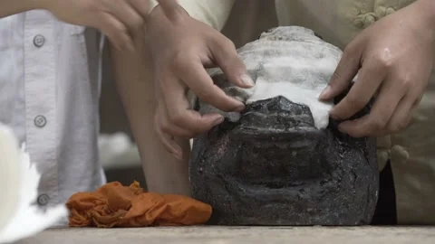 Making Mask Stock Footage 211346515