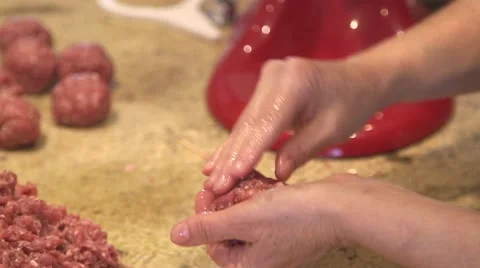 Making meatballs 02 스톡 동영상 45618457