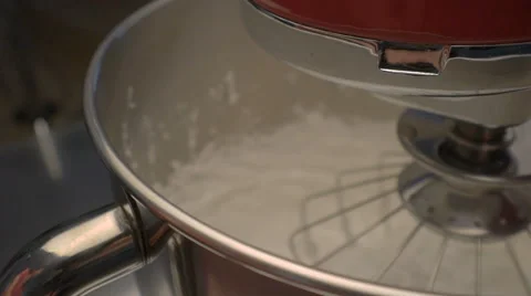 Making meringue mousse in mixer Stock Footage 62840240