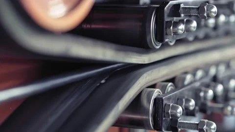 Making of metal cable on factory Stock Footage 138872884