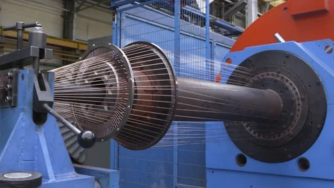 Making of a metal cable Stock Footage 117595589