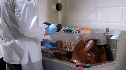 Making Milk Chocolate Candy Stock Footage 293166986