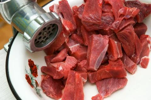 Making minced meat Stock Photos