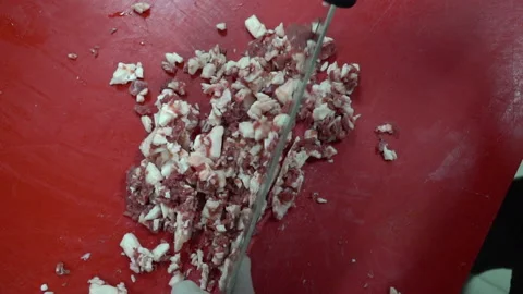 Making minced meat with traditional methods, Turkey Stock Footage 143973521