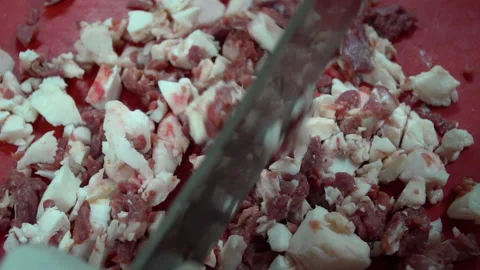 Making minced meat with traditional methods, Turkey Stock Footage 143973719