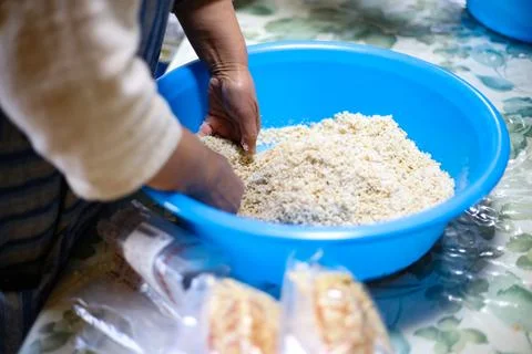 Making miso Foto stock