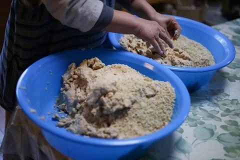 Making miso Stock Photos