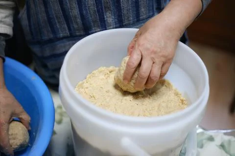 Making miso Stock Photos