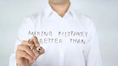 Making Mistakes Is Better Than Fake Perfection Stock Footage