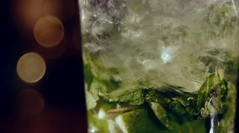 Making of the mojito in slow motion Stock Footage 67866827