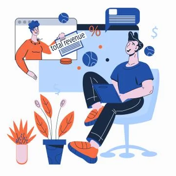 Making money on internet and electronic commerce vector illustration isolated Illustrazione stock