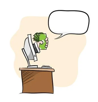 Making Money Online Stock Illustration