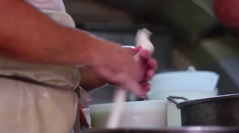 MAKING MOZZARELLA CHEESE 22 BOCCONCINI Stock Footage 26834282