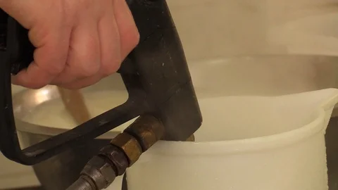 Making Mozzarella Cheese- Diary Cheese Factory Video stock 95944425