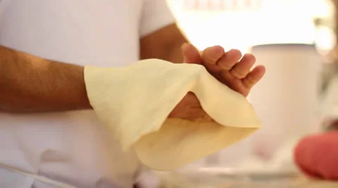 Making Naan bread Stock-Footage 26094997