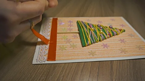 Making a New Year's card Vídeo Stock 83393925