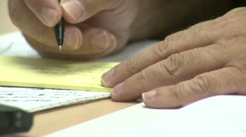 Making notes. Stock Footage 1077625