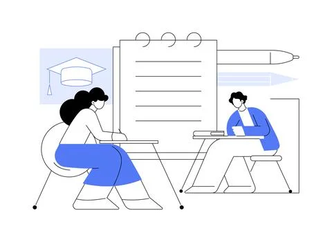 Making notes isolated cartoon vector illustrations. Illustrazione stock