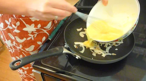 Making an Omelette 1 Stock Footage 978266
