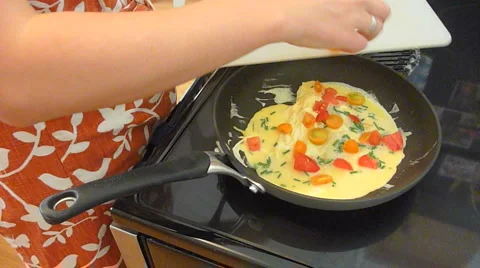 Making an Omelette 2 Stock Footage 978267
