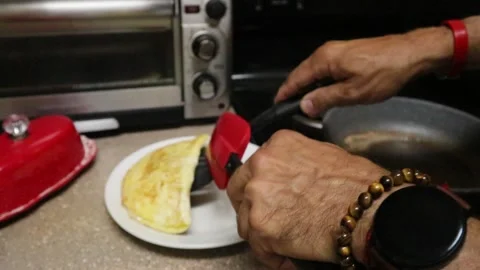 Making Omelette Stock Footage 277535165