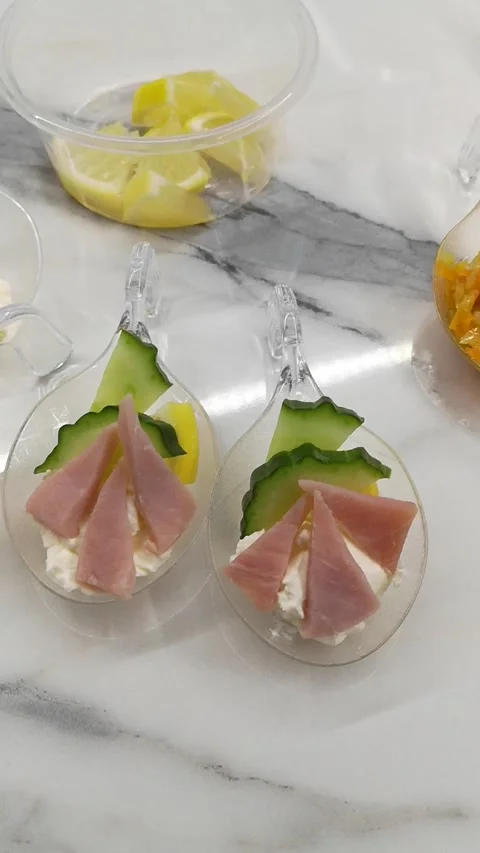 Making one-bite snacks Stock Footage 226323712