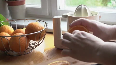 Making orange juice Stock Footage 155224292