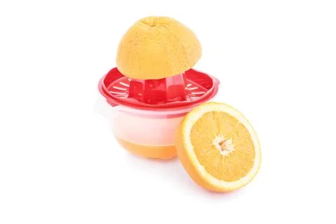 Making orange juice Stock Photos