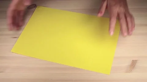 Making origami boat Stock Footage 42328313