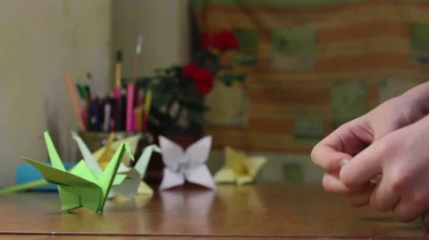 Making Origami Mouse. 스톡 동영상 46440151