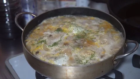 Making oyakodon at home Stock Footage 277489195