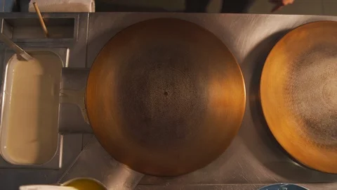 Making a pancake or a crepe 스톡 동영상 126711229