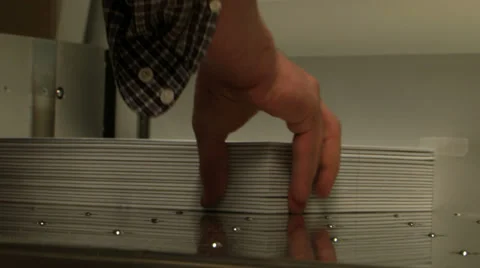 Making paper stack Stock Footage 30438497