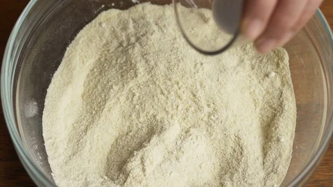 Making pasta dough for ravioli Stock Footage 71233370