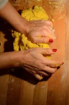 Making pasta Stock Photos