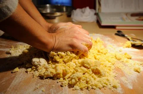 Making pasta Foto stock