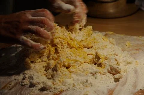 Making pasta Stock-Fotos