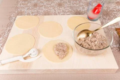 Making pasties Stock Photos