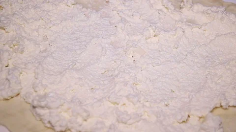 Making Pie With Cheese Stock Footage 89346144