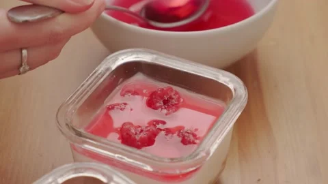 Making a pie with fruit jelly Stock Footage 175227126