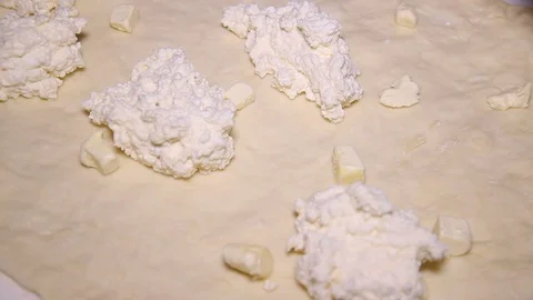 Making Pies With Cheese 2 Stock Footage 89344491