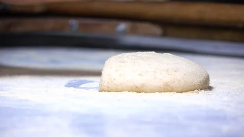 Making pita at a bakery Stock Footage 99251651