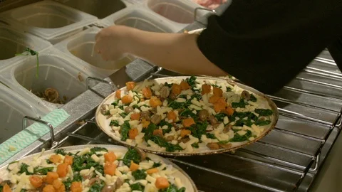 Making Pizza 1 Stock Footage 99475127