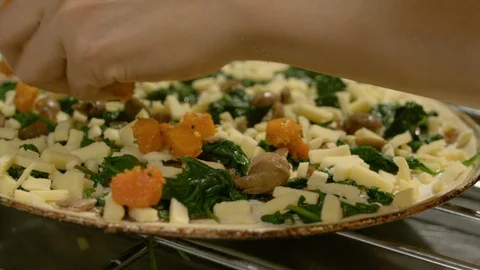 Making Pizza 11 Stock Footage 99475733