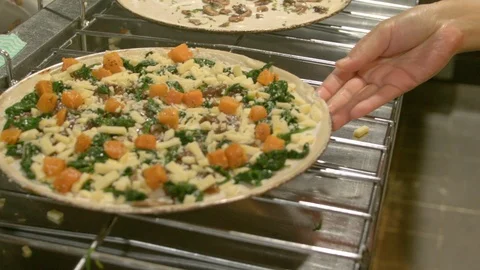 Making Pizza 19 Stock Footage 99477327